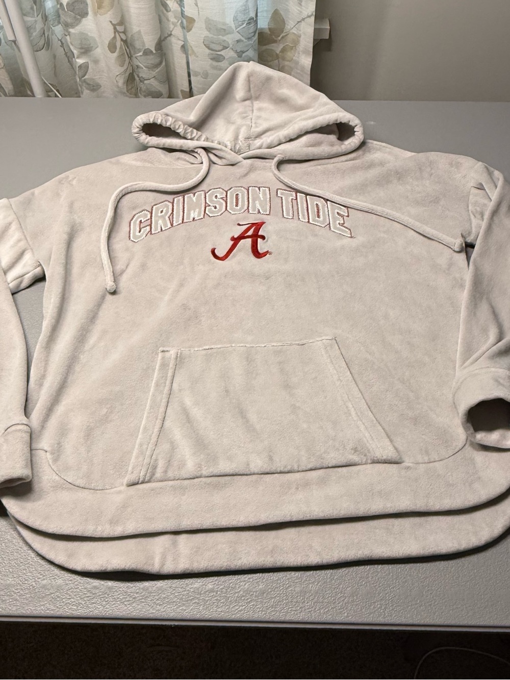 Crimson Tide Hooded Pullover - Light Beige with Red A